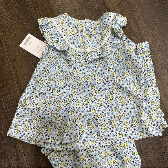Carter's Just One You 12 Month Matching 3 Piece Set Floral NWT Headband Baby - Picture 2 of 8